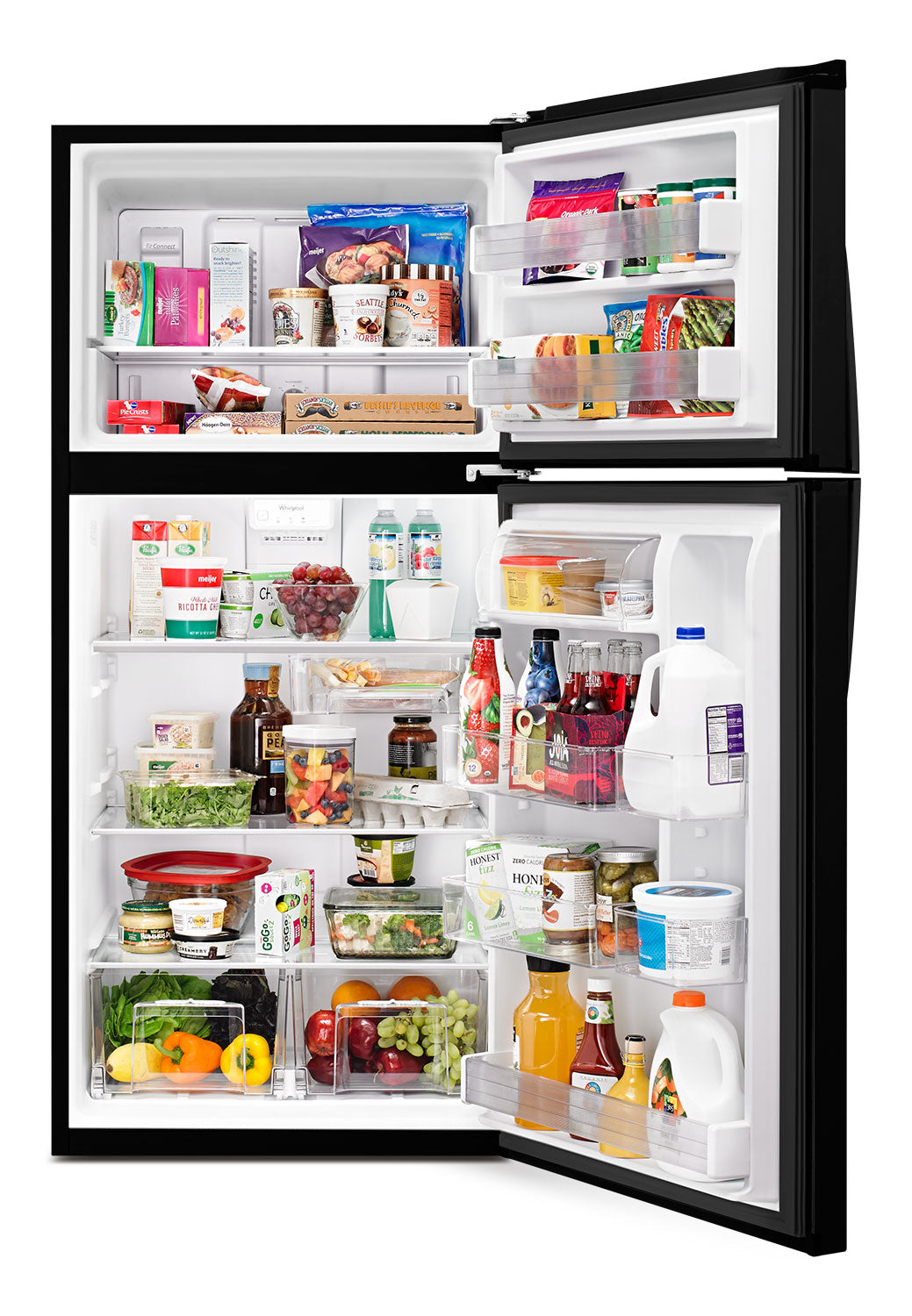 Whirlpool 30" 19.2 Cu. Ft. Black Top-Freezer Refrigerator - WRT519SZDB