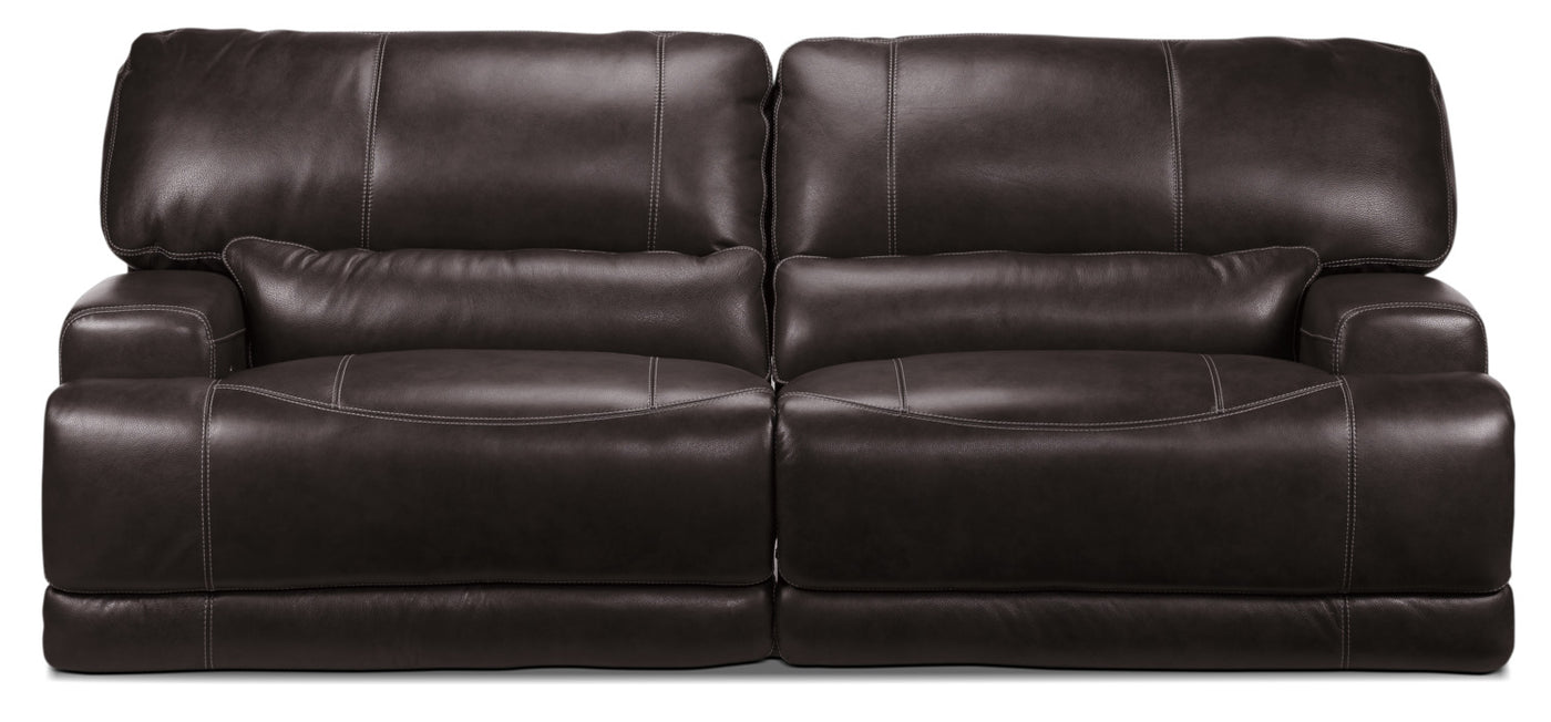 Dearborn Leather Power Reclining Sofa - Blackberry
