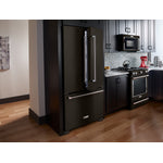 KitchenAid Black Stainless Steel Counter-Depth French Door Refrigerator (21.9 Cu. Ft.) - KRFC302EBS