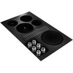 KitchenAid Black 36" Electric Downdraft Cooktop - KCED606GBL
