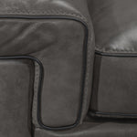 Stampede Leather Loveseat - Charcoal