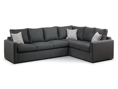 Athina 2-Piece Sectional with Left-Facing Queen Sofa Bed - Charcoal