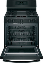 GE Black Freestanding Gas Convection Range (5.0 Cu. Ft.) - JCGB700DEJBB