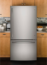 GE Stainless Steel BOTTOM-FREEZER REFRIGERATOR (20.9 CU. FT.) - GDE21DSKSS