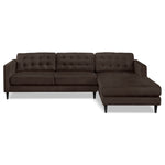 Paragon 2-Piece Sectional with Right-Facing Chaise - Dark Chocolate