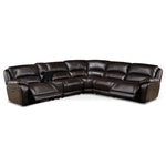 Santorini 6-Piece Power Reclining Sectional - Walnut