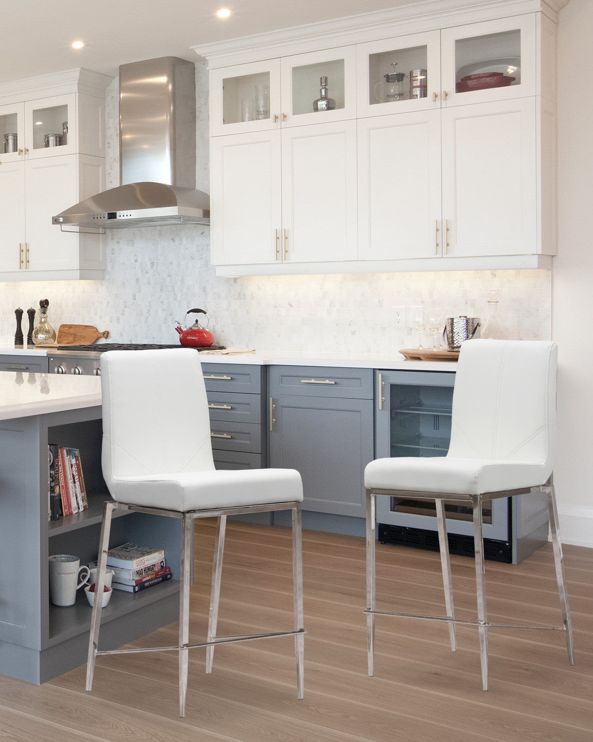 Prescott Counter Height Stool - White