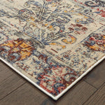 Paxton W047H7L Antiqued Scalloped Medallion Area Rug (6'7"X9'6")