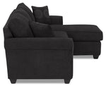 Althea 2-Piece Sectional with Right-Facing Chaise - Black