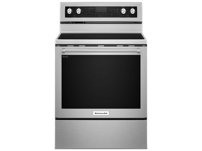 KitchenAid Stainless Steel Freestanding Electric Convection Range (6.4 Cu. Ft.) - YKFEG500ESS