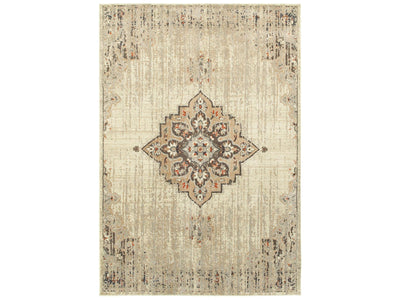 Pierce W072J2L Distressed Area Rug (5'3"X7'6")