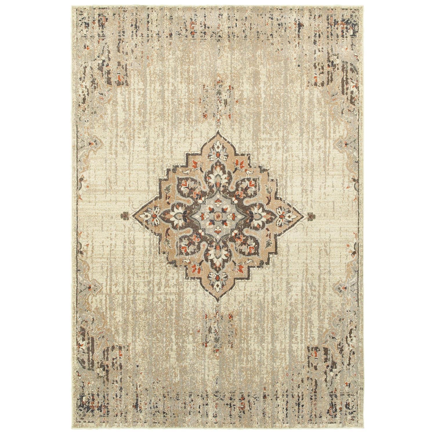 Pierce W072J2L Distressed Area Rug (6'7"X9'6")