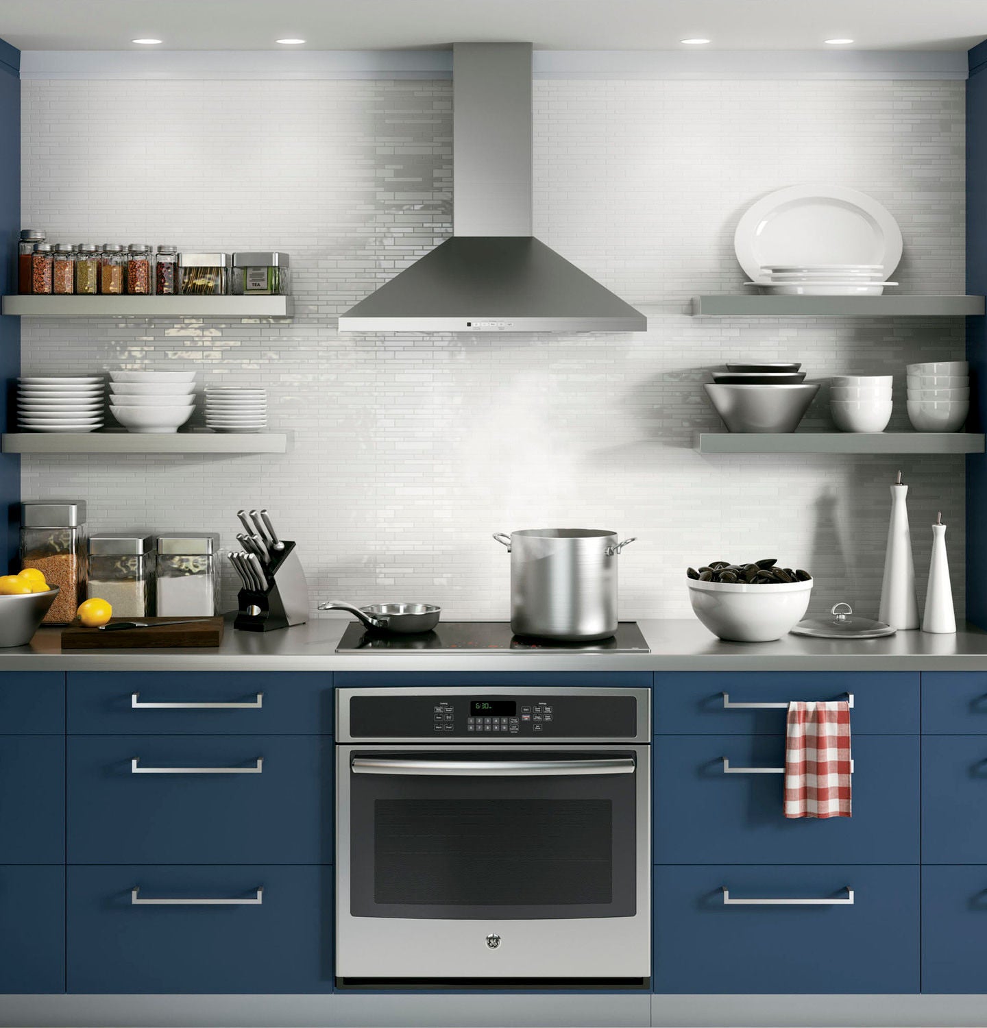 GE Stainless Steel 30" 350 CFM Wall-Mount Range Hood - JVW5301SJSSC