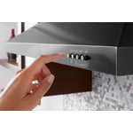 Whirlpool Black Stainless Steel 30" 400 CFM Canopy Wall-Mount Range Hood - WVW53UC0HV