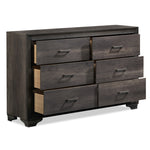 Sophie 6 Drawer Dresser - Weathered Grey