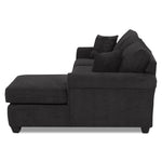 Althea 2-Piece Sectional with Right-Facing Chaise - Black