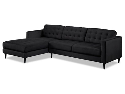 Paragon 2-Piece Sectional with Left-Facing Chaise - Charcoal