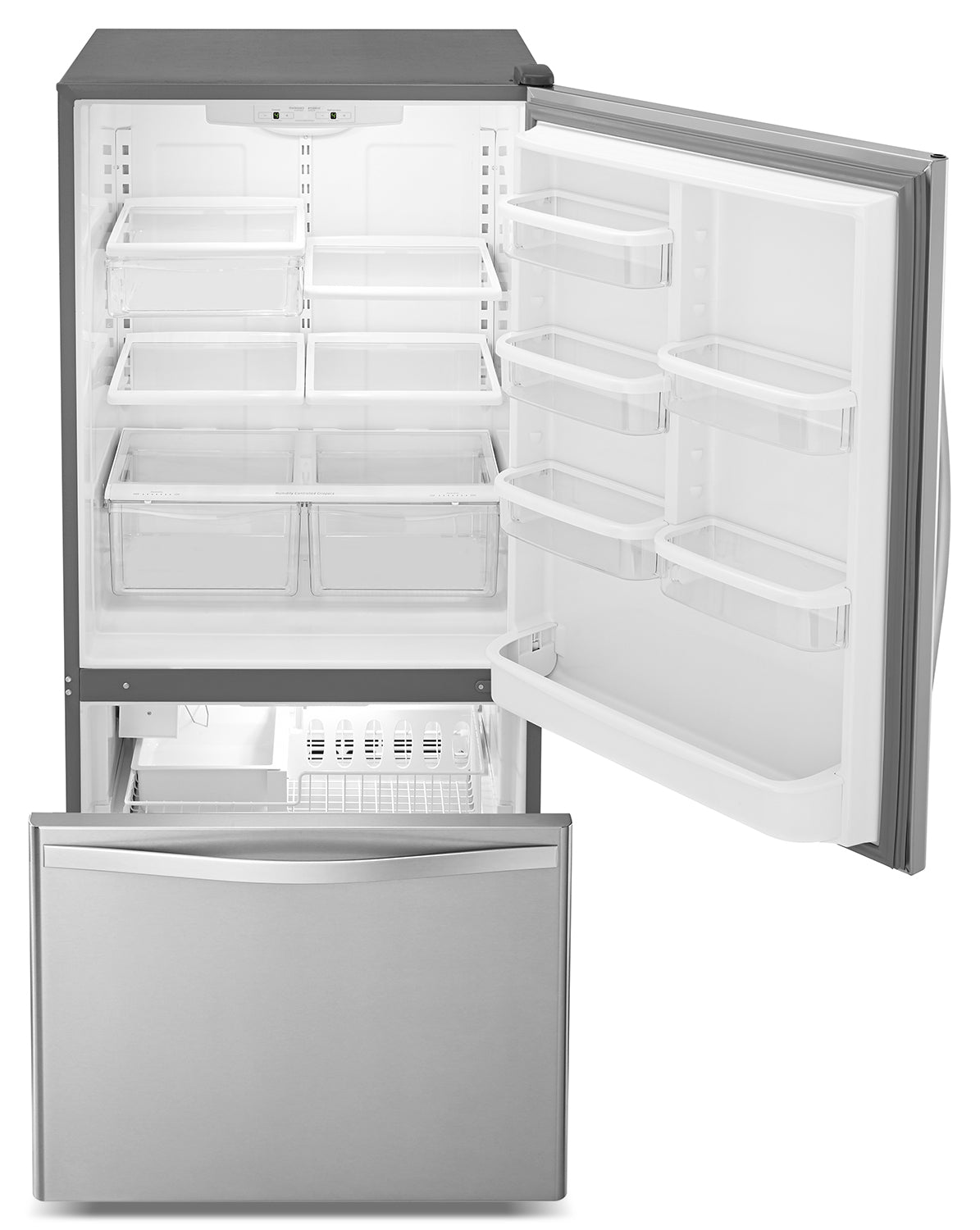 Whirlpool Stainless Steel Bottom-Freezer Refrigerator (22.1 Cu. Ft.) - WRB322DMBM