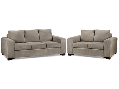 Fava Sofa and Loveseat Set - Pewter