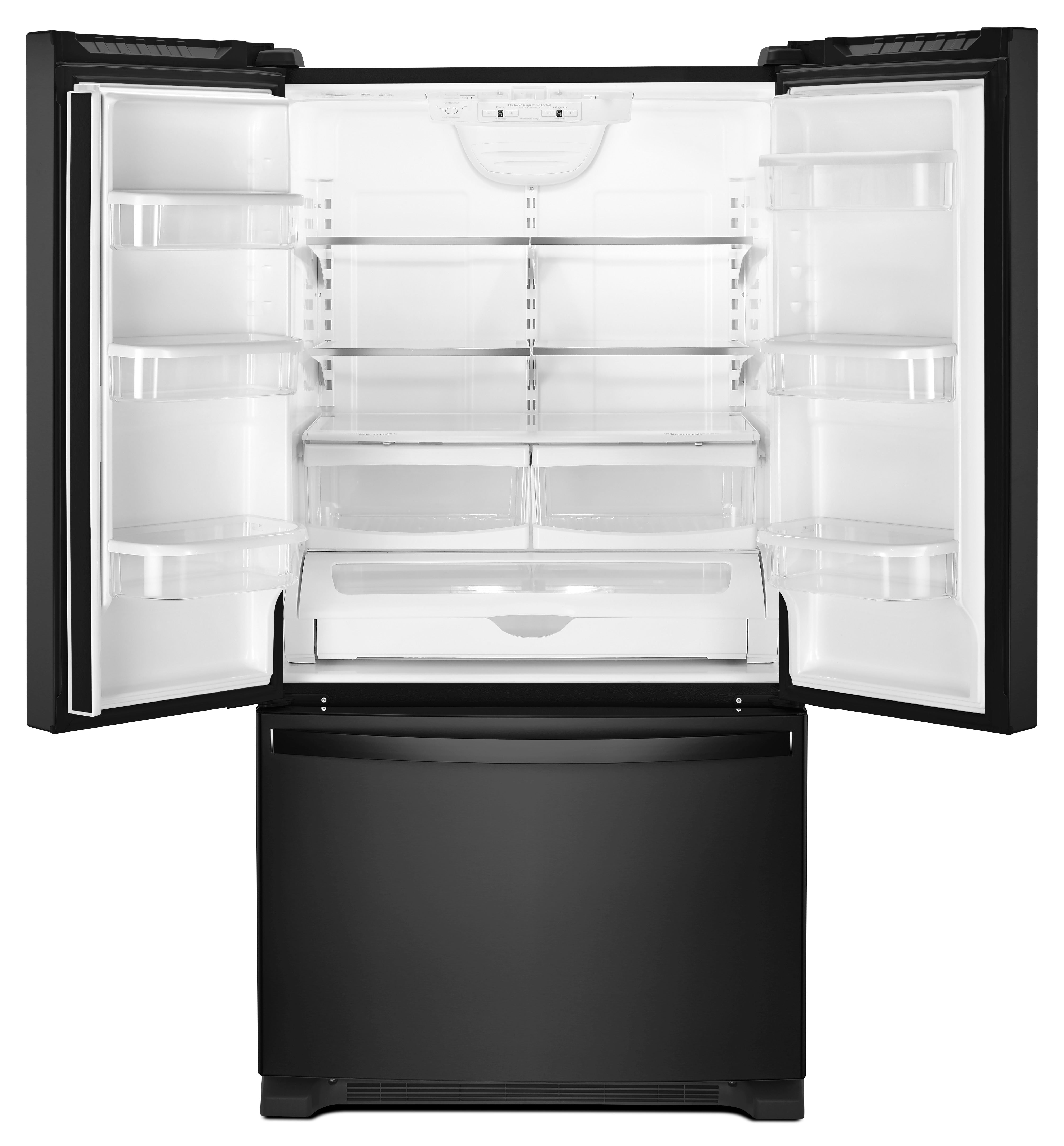 Whirlpool Black Freestanding French Door Refrigerator (22 Cu. Ft.) - WRF532SMHB