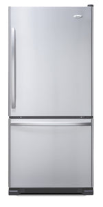 Whirlpool 30" 19 cu. Ft. Stainless Steel Bottom-Freezer Refrigerator - WRB329RFBM