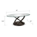 Atomic 48" Coffee Table - Brown Cherry