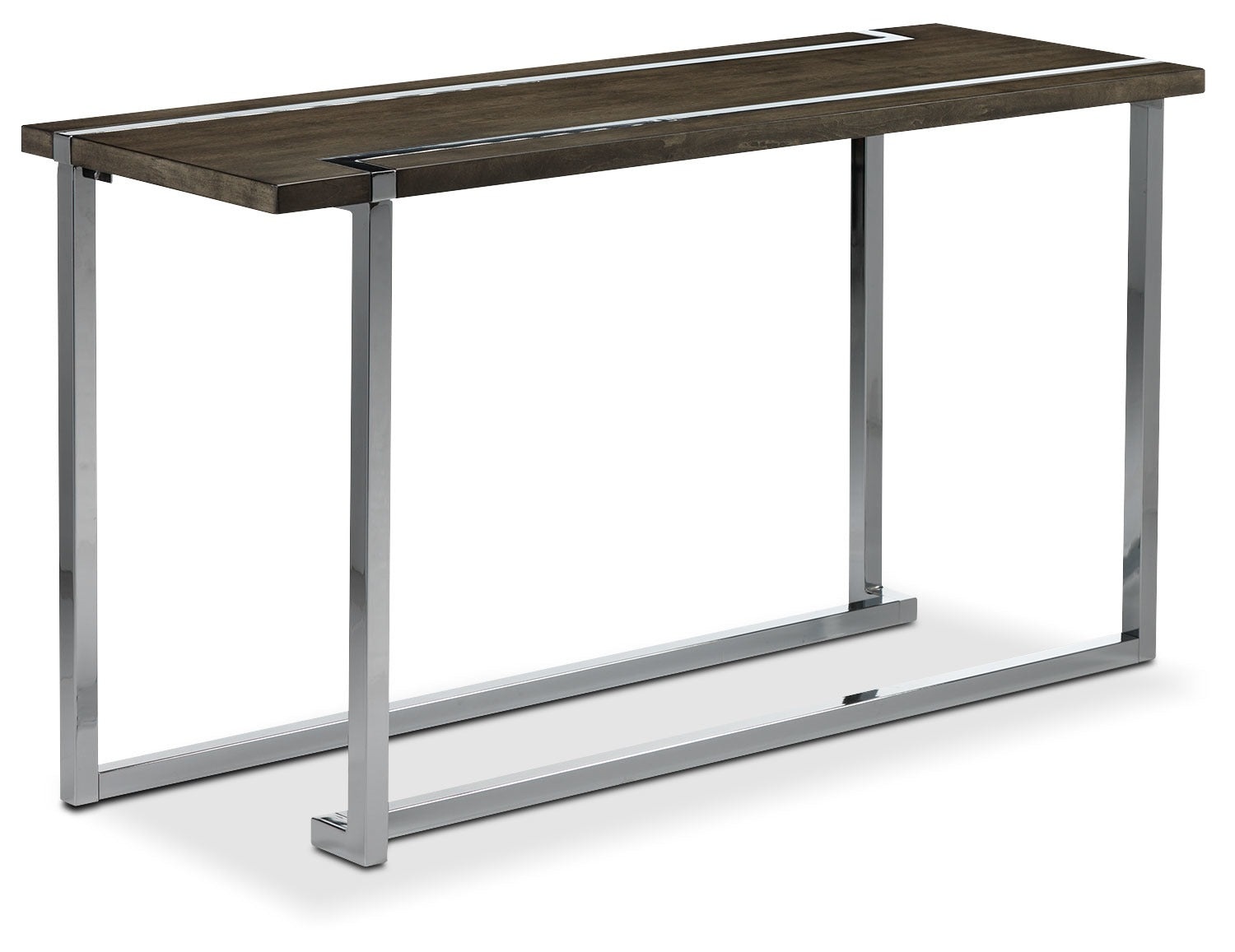 Kieran Sofa Table - Charcoal and Chrome
