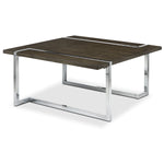 Kieran Square Coffee Table - Charcoal and Chrome