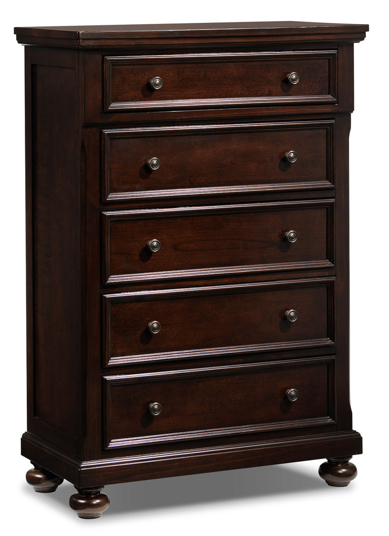 Chester 5-Drawer Chest - Cherry | Leon's