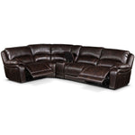 Santorini 5-Piece Power Reclining Sectional - Walnut
