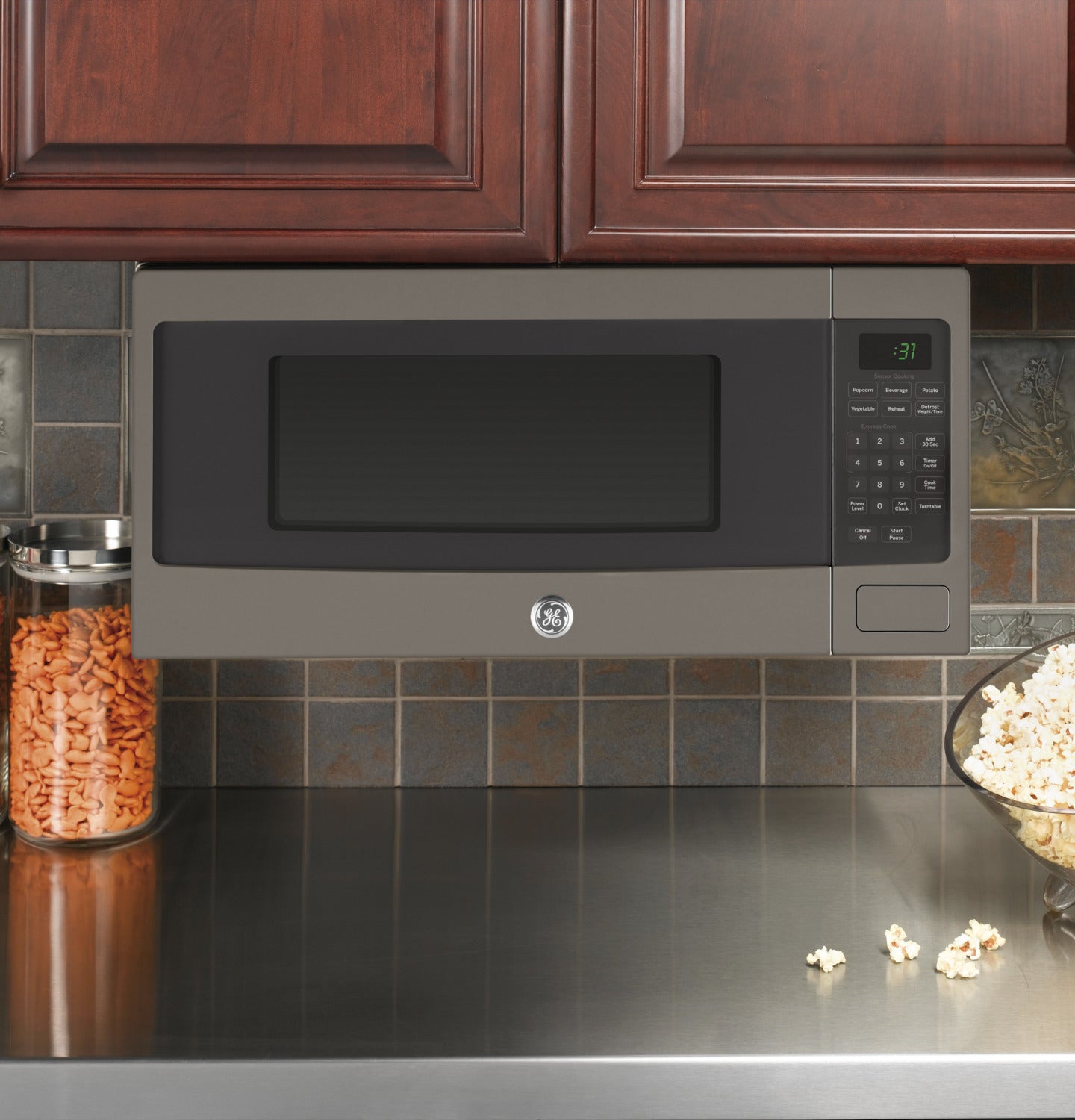 GE Profile Slate Countertop Microwave (1.1 Cu. Ft.) - PEM10SLFC