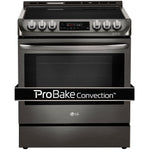 LG Appliances Black Stainless Steel Slide-In Electric Range (6.3 Cu. Ft.) - LSE4611BD