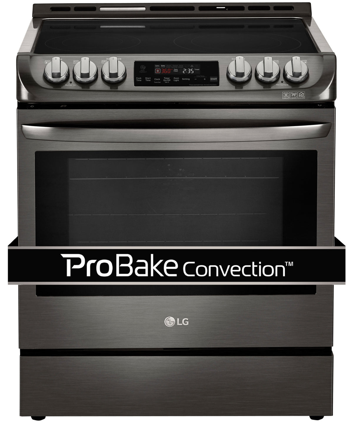 LG Appliances Black Stainless Steel Slide-In Electric Range (6.3 Cu. Ft.) - LSE4611BD