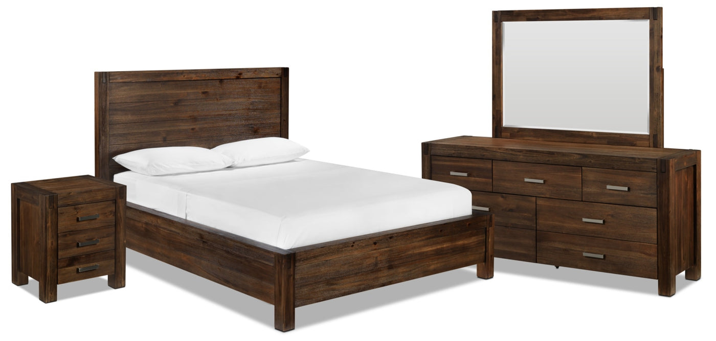 Birmingham 6-Piece King Bedroom Package - Dark Oak