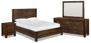 Birmingham 6-Piece Queen Bedroom Package - Dark Oak