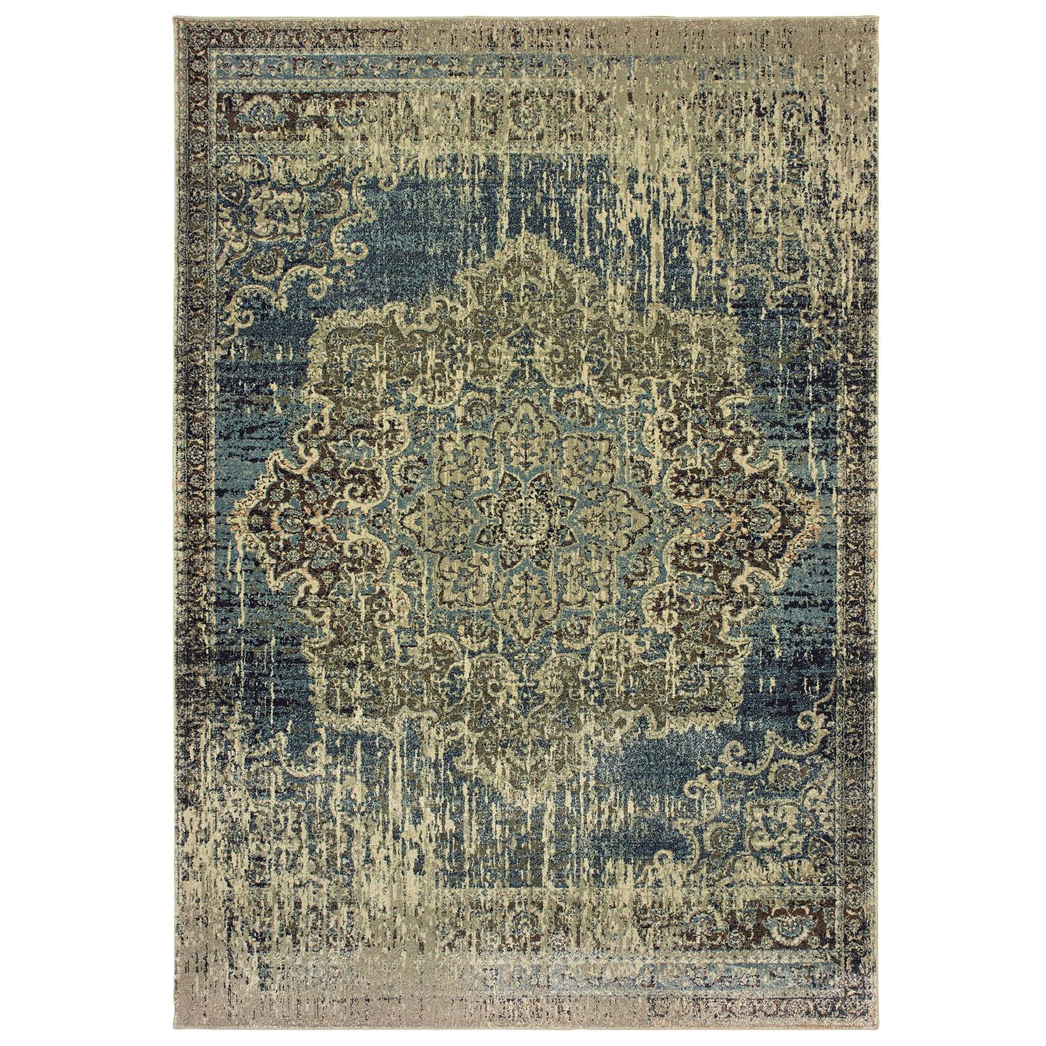 Richelieu W6649HL Distressed Traditional Area Rug (3'10"X5'5")