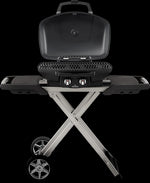 Napoleon TravelQ 285X Portable Propane Gas Grill and Scissor Cart with Griddle - TQ285X-RD-1-A
