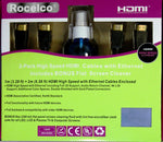 Rocelco 2-Pack HDMI Starter Kit with BONUS Flat Screen Cleaner