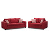 Fava 2 Pc. Living Room Package w/Loveseat - Red