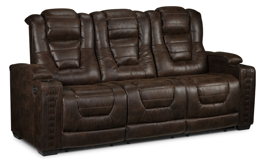 Dakota Power Reclining Sofa - Walnut
