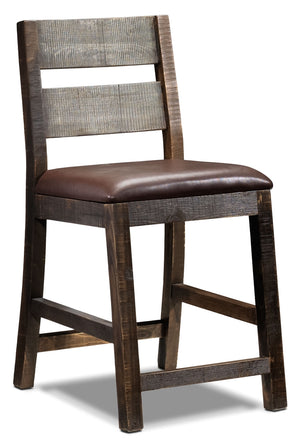 Allison Pine Pub-Height Stool - Antiqued Pine
