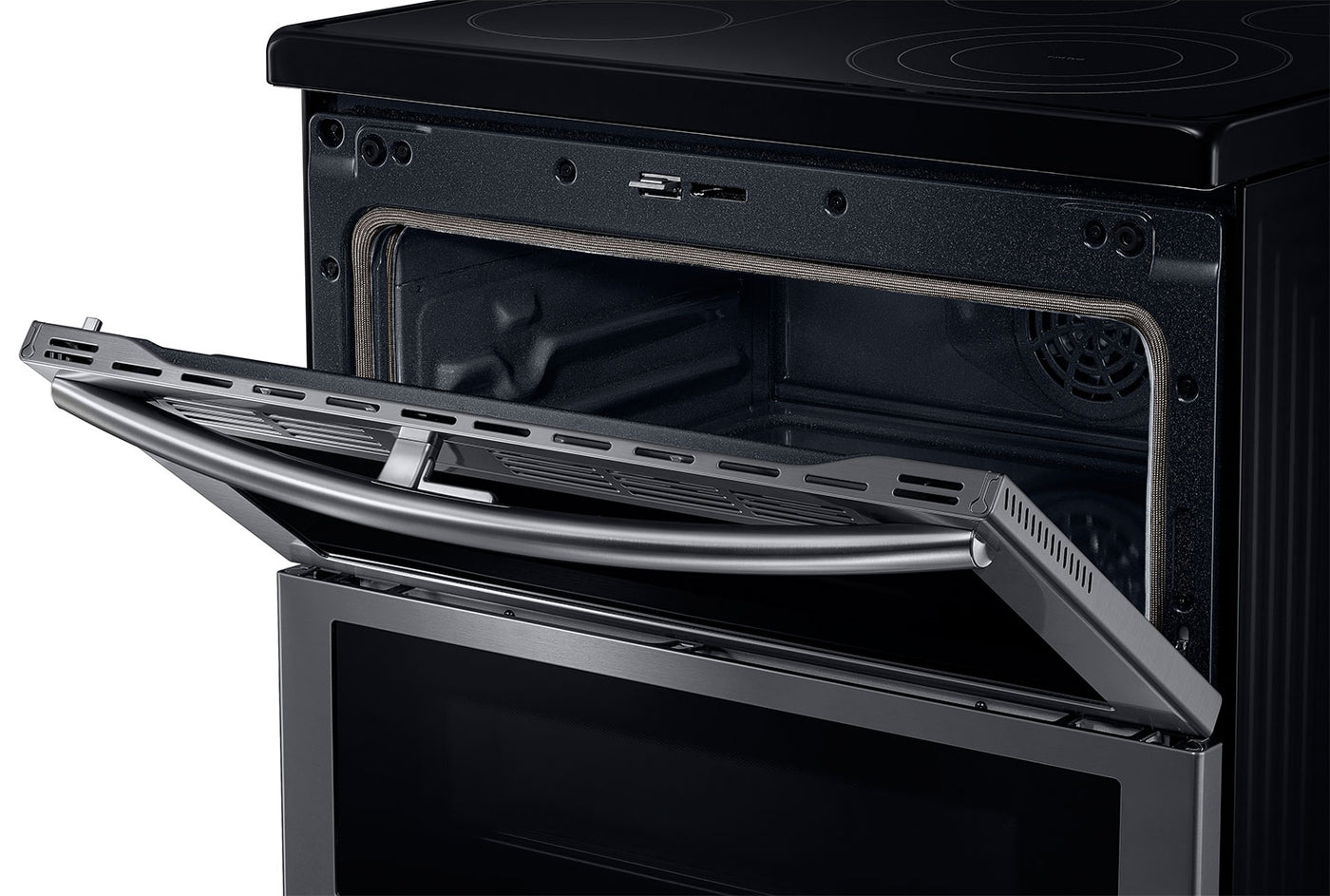 Samsung Black Stainless Steel Freestanding Electric Convection Range (5.9 Cu. Ft.) - NE59J7850WG/AC