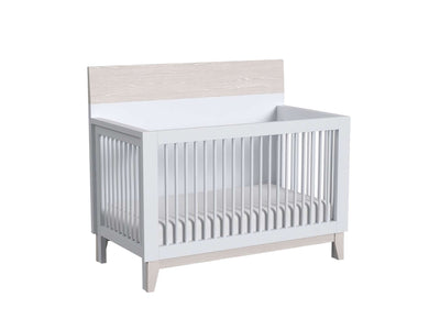 Rowan Convertible Crib with Toddler Rail - Ash Linen