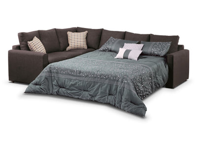 Athina 2-Piece Sectional with Right-Facing Queen Sofa Bed - Nutmeg