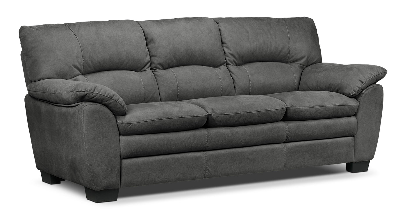 Kelleher Sofa, Loveseat and Chair Set - Charcoal