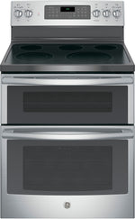 GE Stainless Steel Freestanding Electric Convection Double Oven Range (6.6 Cu. Ft.) - JCB865SJSS