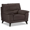 Braylon Leather Chair - Dark Chocolate