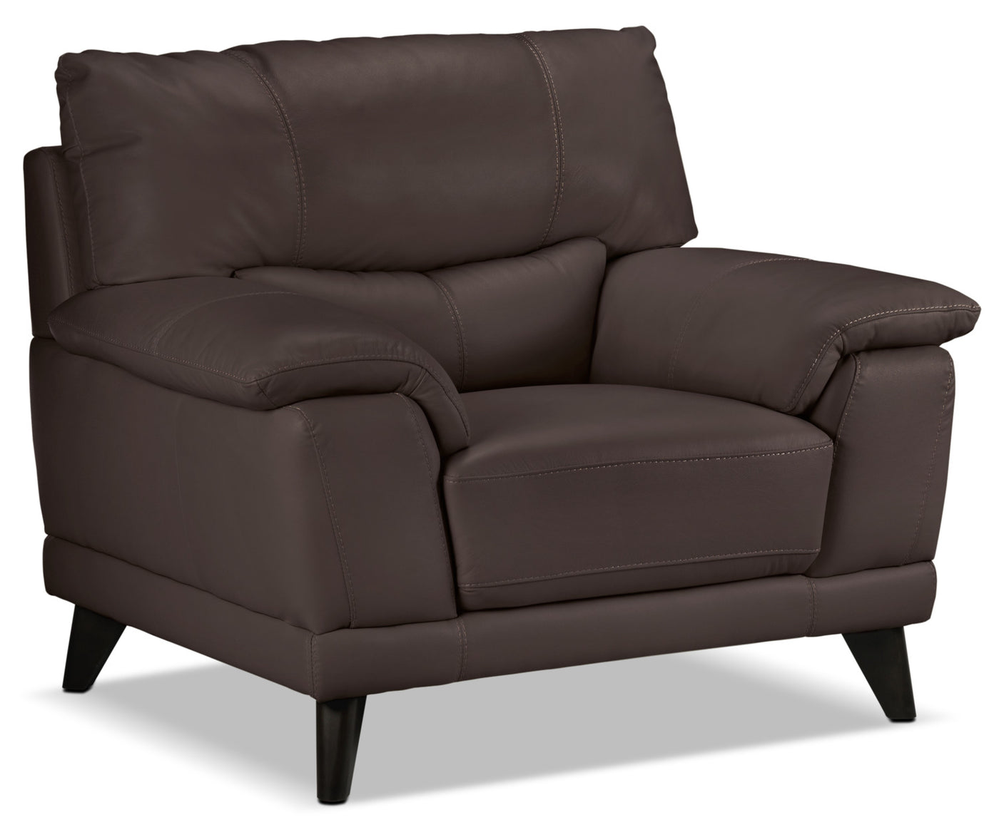 Braylon Leather Chair - Dark Chocolate