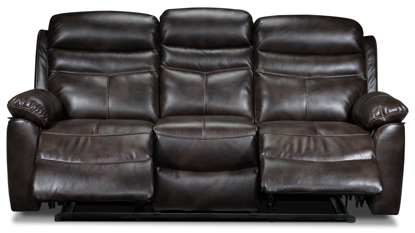 Devon Reclining Sofa - Brown