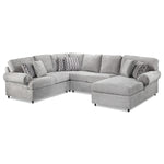 Jupiter 4-Piece Sectional with Right-Facing Chaise - Ash Grey